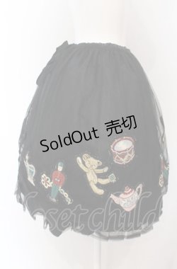 画像4: Jane Marple / Toy & Cakeアップリケチュールスカート M ブラック O-25-04-30-2141-JM-SK-IG-OS