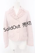 Jane Marple / カットワークレースフリルジャケット M ピンク O-25-04-30-2145-JM-JA-IG-OS
