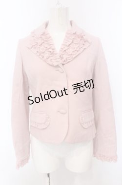 画像1: Jane Marple / カットワークレースフリルジャケット M ピンク O-25-04-30-2145-JM-JA-IG-OS