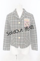 MILK / エンブレムワッペンチェックジャケット  グリーン O-25-04-30-2147-ML-JA-IG-OS
