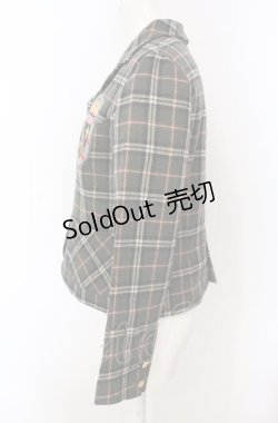 画像3: MILK / エンブレムワッペンチェックジャケット  グリーン O-25-04-30-2147-ML-JA-IG-OS