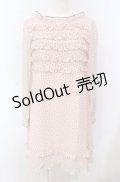 MILK / フロッキードットフリルワンピース  ピンク×クロ O-25-04-30-2149-ML-OP-IG-OS