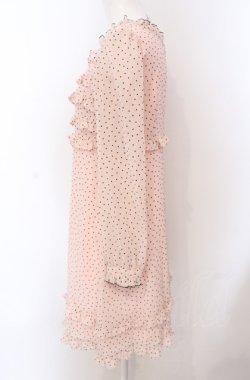 画像3: MILK / フロッキードットフリルワンピース  ピンク×クロ O-25-04-30-2149-ML-OP-IG-OS