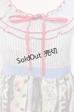 画像2: MILK / Dressing up ドレス  サックス×シロ×ピンク O-25-04-30-2154-ML-OP-IG-OS