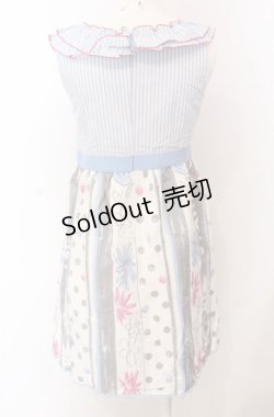 画像3: MILK / Dressing up ドレス  サックス×シロ×ピンク O-25-04-30-2154-ML-OP-IG-OS