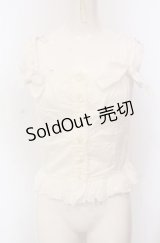 Jane Marple / レース配色コットンキャミソール M シロ O-25-04-30-2157-JM-TO-IG-OS