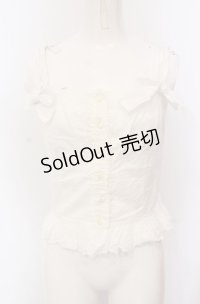 Jane Marple / レース配色コットンキャミソール M シロ O-25-04-30-2157-JM-TO-IG-OS