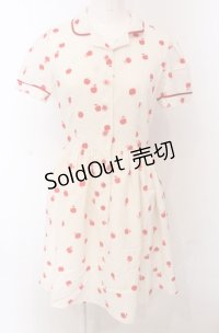 MILK / Littleアップルドレス  アイボリー×アカ O-25-04-30-2159-ML-OP-IG-OS