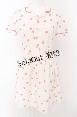 画像1: MILK / Littleアップルドレス  アイボリー×アカ O-25-04-30-2159-ML-OP-IG-OS