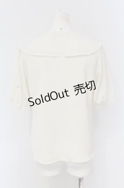 画像2: Fi.n.t / デルフィニウム刺繍ビッグカラーブラウス  アイボリー O-25-04-30-2017-CA-TO-IG-OS