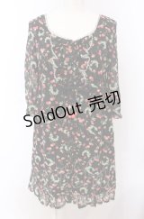 MILK / チェリープリントシフォンワンピース  クロ O-25-04-30-2164-ML-OP-IG-OS
