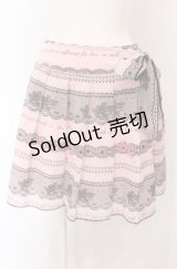 MILK / レースプリントスカート  ピンク O-25-04-30-2165-ML-SK-IG-OS