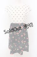 MILK / ハートチェリーハーフワンピース  シロ×ネイビー O-25-04-30-2167-ML-OP-IG-OS