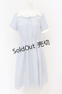 Fi.n.t / クレリック開衿ワンピース/シナモロール  サックス O-25-04-30-2019-CA-OP-IG-OS