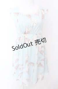 MILK / ICE CREAMミューズドレス  ミントソーダプリント O-25-04-30-2171-ML-OP-IG-OS