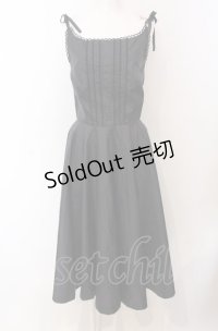 MILK / ナイロンフレアーキャミワンピース  クロ O-25-04-30-2176-ML-OP-IG-OS