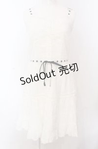 MILK / カットワークレースキャミワンピース  シロ×クロ O-25-04-30-2177-ML-OP-IG-OS