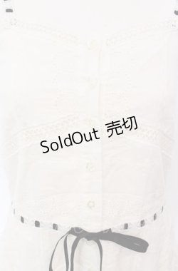 画像2: MILK / カットワークレースキャミワンピース  シロ×クロ O-25-04-30-2177-ML-OP-IG-OS