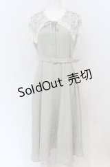an another angelus / スカーフリメイク衿付きロングワンピース  ライトグリーン O-25-04-30-2020-CA-OP-IG-OS