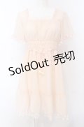 MILK / マーガレット刺繍フリルドビードットワンピース  ピンク O-25-04-30-2180-ML-OP-IG-OS