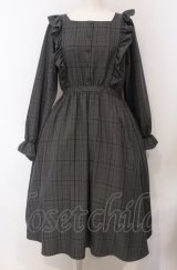 m petit by misako / チェックワンピース L グレー O-25-04-30-2183-LO-OP-IG-OS