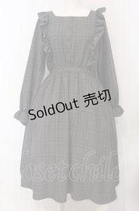 m petit by misako / チェックワンピース L グレー O-25-04-30-2183-LO-OP-IG-OS