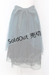 axes femme POETIQUE / バックフリルチュールスカート  グリーン O-25-04-30-2184-AX-SK-IG-OS