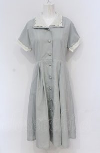 F&A / ハンカチカットワーク衿ワンピース  サックス O-25-04-30-2021-LO-OP-IG-OS