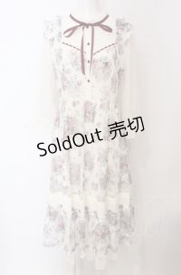 axes femme / ブーケレースワンピース  アイボリー O-25-04-30-2188-AX-OP-IG-OS