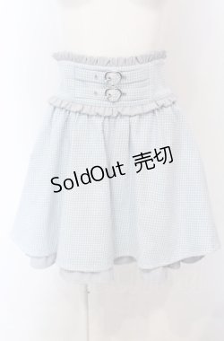 画像1: Ank Rouge / ハートベルト千鳥スカート  サックス O-25-04-30-2189-CA-SK-IG-OS