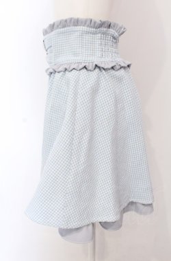 画像2: Ank Rouge / ハートベルト千鳥スカート  サックス O-25-04-30-2189-CA-SK-IG-OS