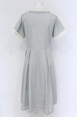画像3: F&A / ハンカチカットワーク衿ワンピース  サックス O-25-04-30-2021-LO-OP-IG-OS
