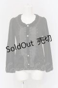 axes femme / ファー配色シフォンタックニット  ダークブラウン O-25-04-30-2025-AX-TO-IG-OS