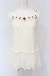 axes femme / ローズガーデンロングキャミ M アイボリー O-25-04-30-2028-AX-TO-IG-OS