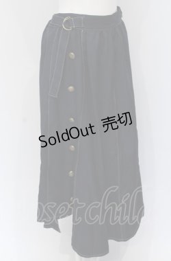 画像2: axes femme / サイド釦アシンメトリースカート M ネイビー O-25-04-30-2033-AX-SK-IG-ZI