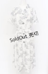 an another angelus / ピクニックトワル柄シャツワンピース  オフシロ O-25-04-30-2035-CA-OP-IG-OS