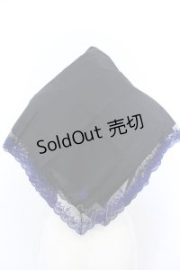 Moi-meme-Moitie / タイニーローズレース燭台刺繍スカーフ  ブラック O-25-04-30-002-MO-ZA-IG-OS