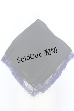 画像1: Moi-meme-Moitie / タイニーローズレース燭台刺繍スカーフ  ブラック O-25-04-30-002-MO-ZA-IG-OS