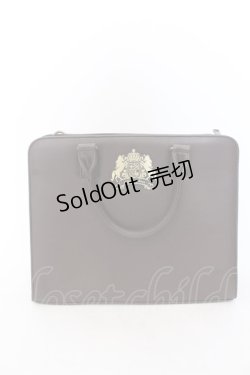 画像1: metamorphose / プレート付きBAG  ブラウン O-25-04-30-013-ME-BG-IG-OS