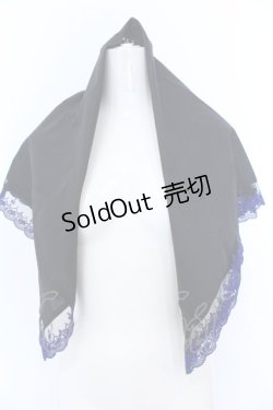 画像2: Moi-meme-Moitie / タイニーローズレース燭台刺繍スカーフ  ブラック O-25-04-30-002-MO-ZA-IG-OS