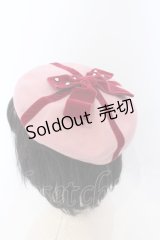 Emily Temple cute / リボンベレー帽 52〜56ｃｍ ピンク O-25-04-30-018-ET-AC-OW-OS