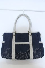 axes femme / 刺繍入りナイロンバッグ  ネイビー O-25-05-03-004-AX-BG-OW-OS