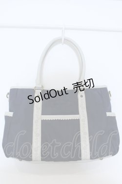 画像1: 【SALE】axes femme / 刺繍入りナイロンバッグ  ネイビー O-25-05-03-004-AX-BG-OW-ZT-K021