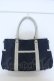 画像1: axes femme / 刺繍入りナイロンバッグ  ネイビー O-25-05-03-004-AX-BG-OW-OS (1)
