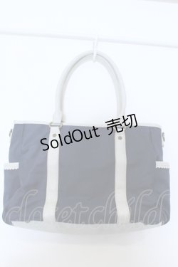 画像7: 【SALE】axes femme / 刺繍入りナイロンバッグ  ネイビー O-25-05-03-004-AX-BG-OW-ZT-K021