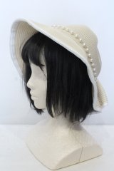 axes femme / パール付き雑材UVハット  キナリ O-25-05-03-007-AX-AC-OW-OS