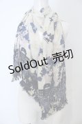axes femme / 街並み柄ストール  キナリ O-25-05-03-008-AX-ZA-OW-ZT323
