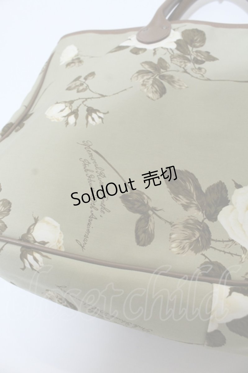 画像2: 【SALE】PINK HOUSE / 薔薇柄トートバッグ  グリーン O-25-05-03-013-LO-BG-OW-ZTK021 (2)