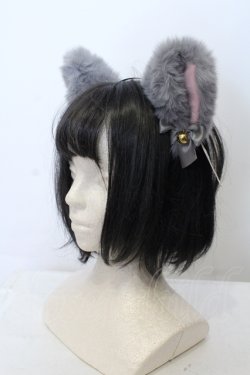 画像1: To Alice / ねこみみカチューシャ  グレー O-25-05-03-019-LO-AC-IG-OS