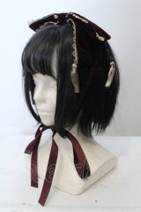 axes femme kawaii / タッセル付リボンヘッドドレス  ボルドー O-25-05-03-020-AX-AC-IG-OS